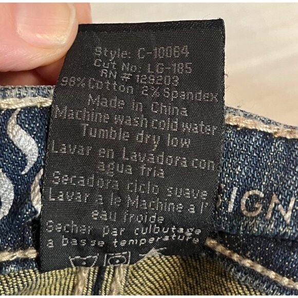 Cello Womens Embellished Bootcut Jeans 11 Denim Embroidery Rhinestone Accents - Picture 6 of 12